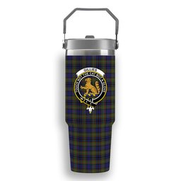 ScotsTee Shop Scottish Gillies 1 Crest Tartan Flip Straw Tumbler 20oz 30oz
