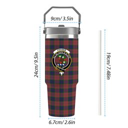 ScotsTee Shop Scottish Fraser of Boblainy Hugh Crest Tartan Flip Straw Tumbler 20oz 30oz