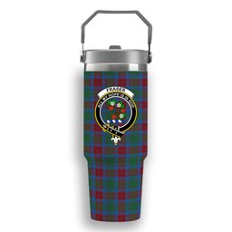 ScotsTee Shop Scottish Fraser of Altyre Ancient Crest Tartan Flip Straw Tumbler 20oz 30oz