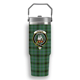 ScotsTee Shop Scottish Duncan of Sketraw Ancient Crest Tartan Flip Straw Tumbler 20oz 30oz