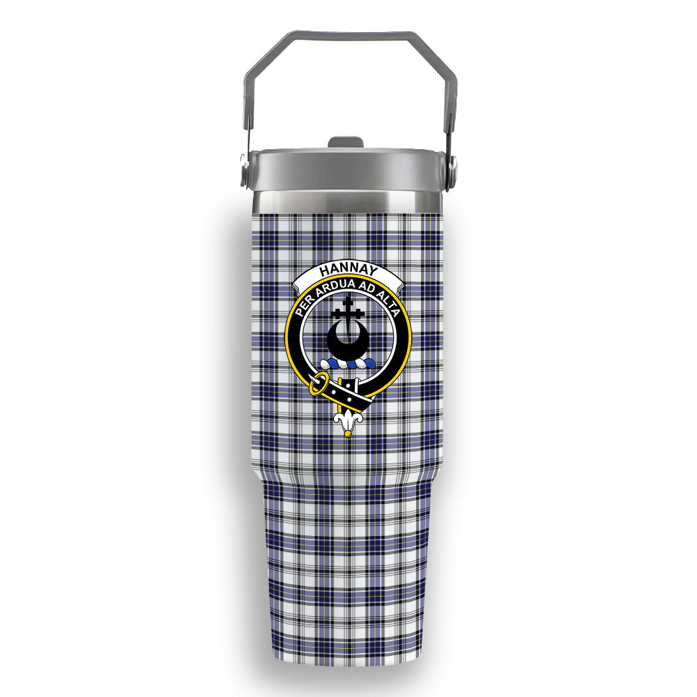 ScotsTee Shop Scottish Hannay SC Crest Tartan Flip Straw Tumbler 20oz 30oz