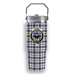 ScotsTee Shop Scottish Hannay SC Crest Tartan Flip Straw Tumbler 20oz 30oz