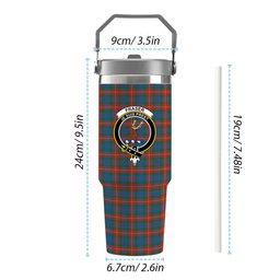 ScotsTee Shop Scottish Fraser of Lovat Ancient Crest Tartan Flip Straw Tumbler 20oz 30oz