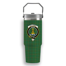 ScotsTee Shop Scottish Galloway Hunting Ancient Crest Tartan Flip Straw Tumbler 20oz 30oz