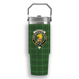 ScotsTee Shop Scottish Forrester Hunting Crest Tartan Flip Straw Tumbler 20oz 30oz