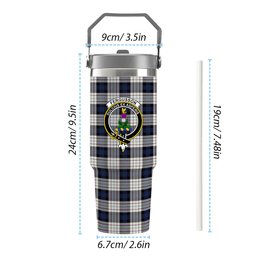 ScotsTee Shop Scottish Ferguson Dress Crest Tartan Flip Straw Tumbler 20oz 30oz