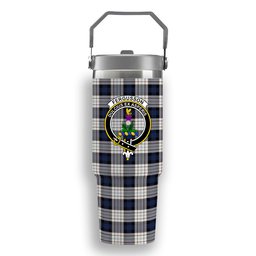 ScotsTee Shop Scottish Ferguson Dress Crest Tartan Flip Straw Tumbler 20oz 30oz