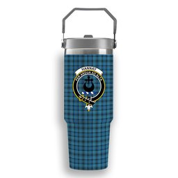 ScotsTee Shop Scottish Hannay Blue Ancient Crest Tartan Flip Straw Tumbler 20oz 30oz