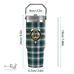 ScotsTee Shop Scottish Gordon Dress Ancient Crest Tartan Flip Straw Tumbler 20oz 30oz