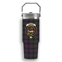 ScotsTee Shop Scottish Graham of Airth Modern Crest Tartan Flip Straw Tumbler 20oz 30oz