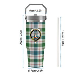 ScotsTee Shop Scottish Guthrie Dress Ancient Crest Tartan Flip Straw Tumbler 20oz 30oz