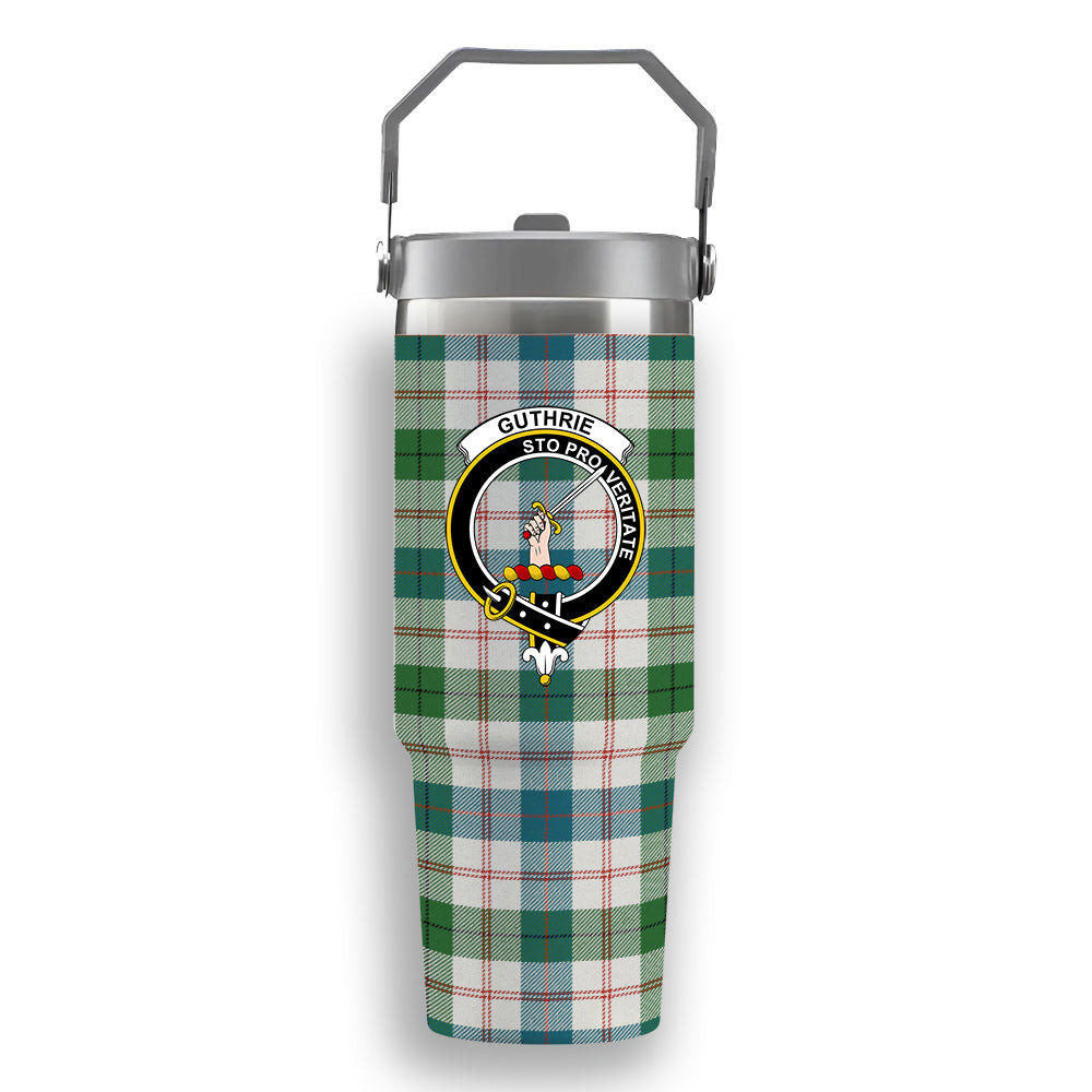 ScotsTee Shop Scottish Guthrie Dress Ancient Crest Tartan Flip Straw Tumbler 20oz 30oz