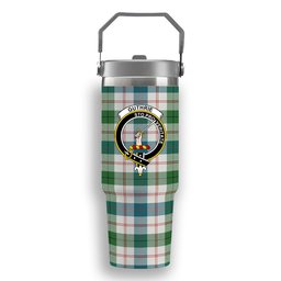 ScotsTee Shop Scottish Guthrie Dress Ancient Crest Tartan Flip Straw Tumbler 20oz 30oz
