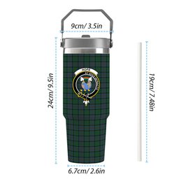 ScotsTee Shop Scottish Hope Vere Crest Tartan Flip Straw Tumbler 20oz 30oz