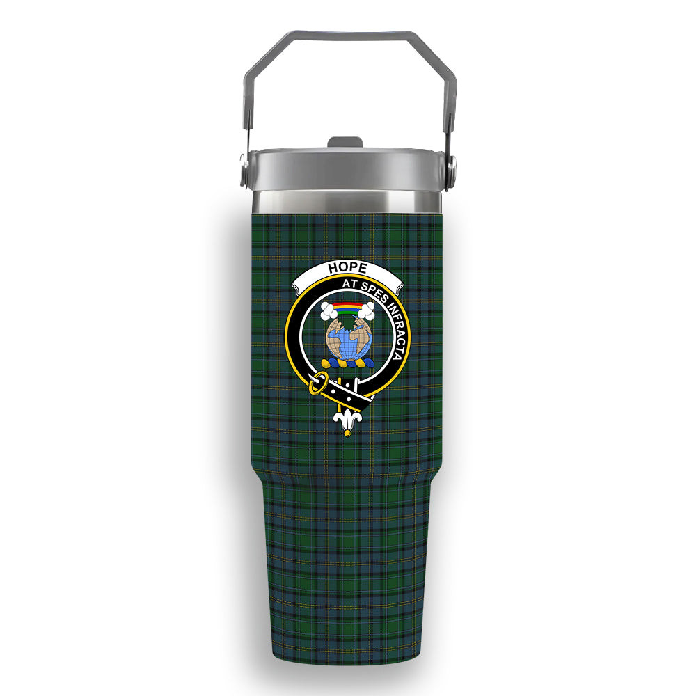 ScotsTee Shop Scottish Hope Vere Crest Tartan Flip Straw Tumbler 20oz 30oz