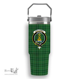 ScotsTee Shop Scottish Galloway Crest Tartan Flip Straw Tumbler 20oz 30oz
