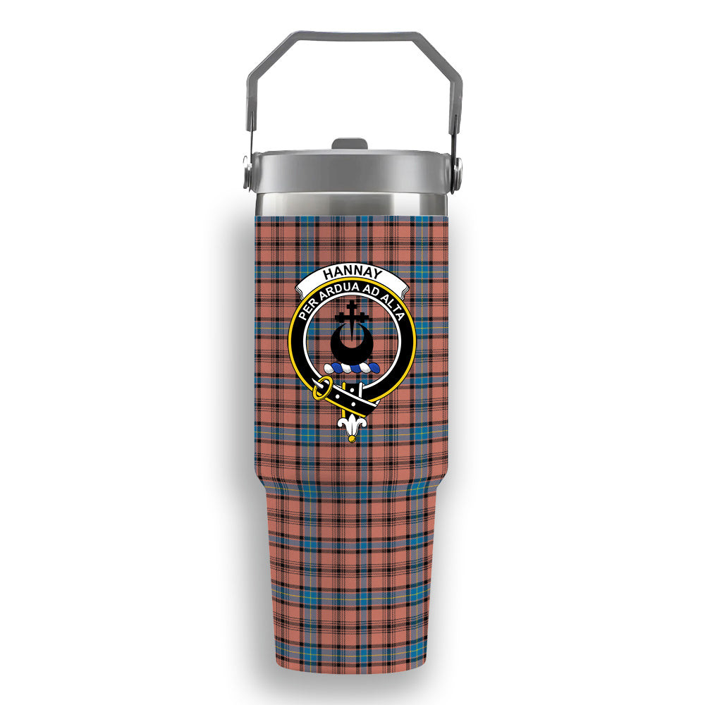 ScotsTee Shop Scottish Hannay Dress Modern Crest Tartan Flip Straw Tumbler 20oz 30oz