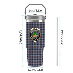 ScotsTee Shop Scottish Gayre Hunting Modern Crest Tartan Flip Straw Tumbler 20oz 30oz