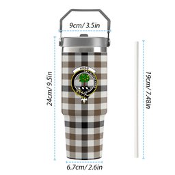 ScotsTee Shop Scottish Hogg Ancient Crest Tartan Flip Straw Tumbler 20oz 30oz