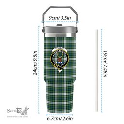 ScotsTee Shop Scottish Forbes Dress Ancient Crest Tartan Flip Straw Tumbler 20oz 30oz
