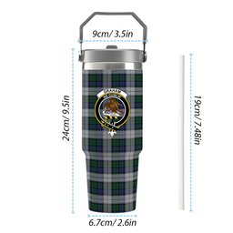 ScotsTee Shop Scottish Graham Dress Crest Tartan Flip Straw Tumbler 20oz 30oz
