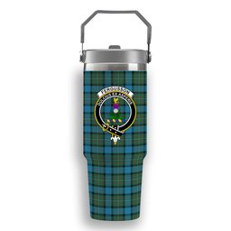 ScotsTee Shop Scottish Fergusson Ancient #2 Crest Tartan Flip Straw Tumbler 20oz 30oz