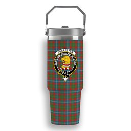 ScotsTee Shop Scottish Forrester Ancient Crest Tartan Flip Straw Tumbler 20oz 30oz