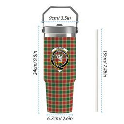 ScotsTee Shop Scottish Gibson Ancient Crest Tartan Flip Straw Tumbler 20oz 30oz