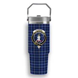 ScotsTee Shop Scottish Fleming Modern Crest Tartan Flip Straw Tumbler 20oz 30oz