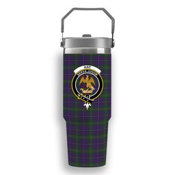 ScotsTee Shop Scottish Hay of Megginch Crest Tartan Flip Straw Tumbler 20oz 30oz