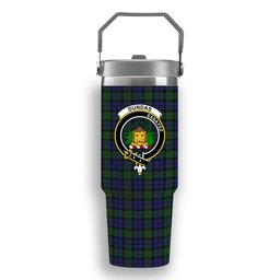 ScotsTee Shop Scottish Dundas 2 Crest Tartan Flip Straw Tumbler 20oz 30oz