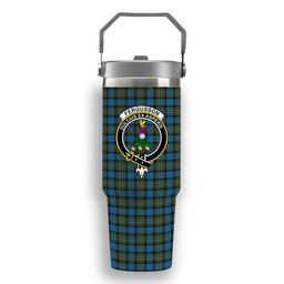 ScotsTee Shop Scottish Ferguson Tarlogie Crest Tartan Flip Straw Tumbler 20oz 30oz