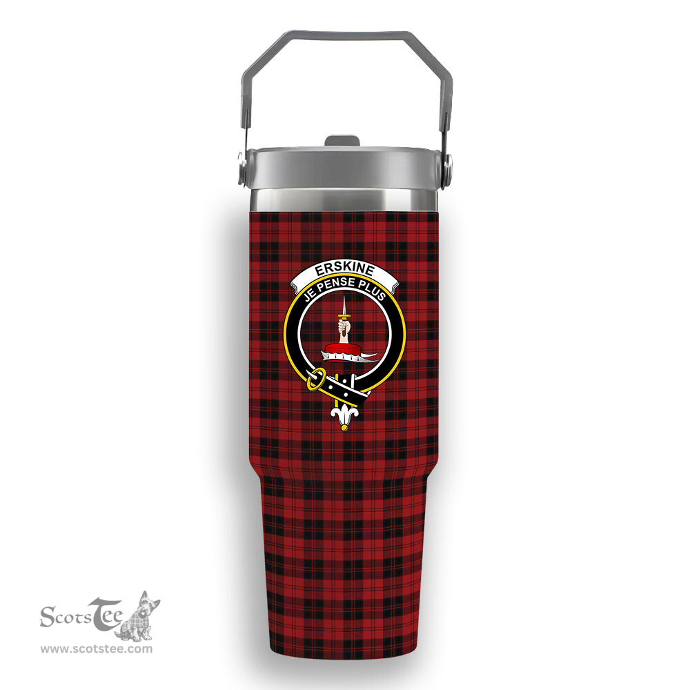 ScotsTee Shop Scottish Erskine MacGregor-Hastie Crest Tartan Flip Straw Tumbler 20oz 30oz