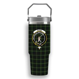 ScotsTee Shop Scottish Gunn Logan Crest Tartan Flip Straw Tumbler 20oz 30oz