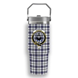 ScotsTee Shop Scottish Hannay Modern Crest Tartan Flip Straw Tumbler 20oz 30oz