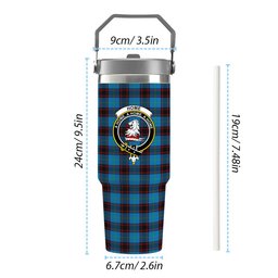 ScotsTee Shop Scottish Home Ancient Crest Tartan Flip Straw Tumbler 20oz 30oz