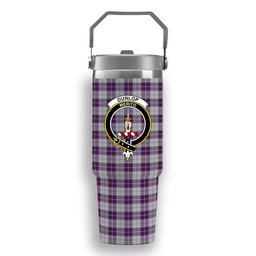 ScotsTee Shop Scottish Dunlop Dress Crest Tartan Flip Straw Tumbler 20oz 30oz