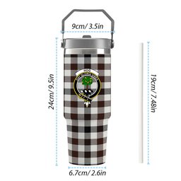 ScotsTee Shop Scottish Hog Modern Crest Tartan Flip Straw Tumbler 20oz 30oz
