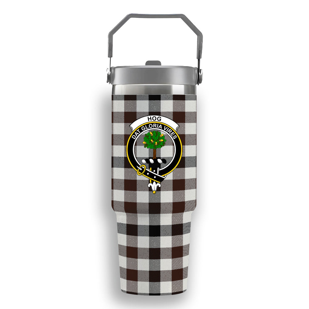 ScotsTee Shop Scottish Hog Modern Crest Tartan Flip Straw Tumbler 20oz 30oz