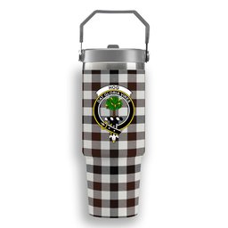 ScotsTee Shop Scottish Hog Modern Crest Tartan Flip Straw Tumbler 20oz 30oz