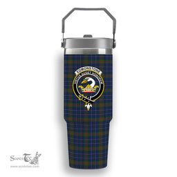 ScotsTee Shop Scottish Edmonstone of Duntreath Crest Tartan Flip Straw Tumbler 20oz 30oz