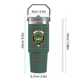 ScotsTee Shop Scottish Gayre Ancient Crest Tartan Flip Straw Tumbler 20oz 30oz