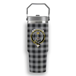 ScotsTee Shop Scottish Glendinning Crest Tartan Flip Straw Tumbler 20oz 30oz