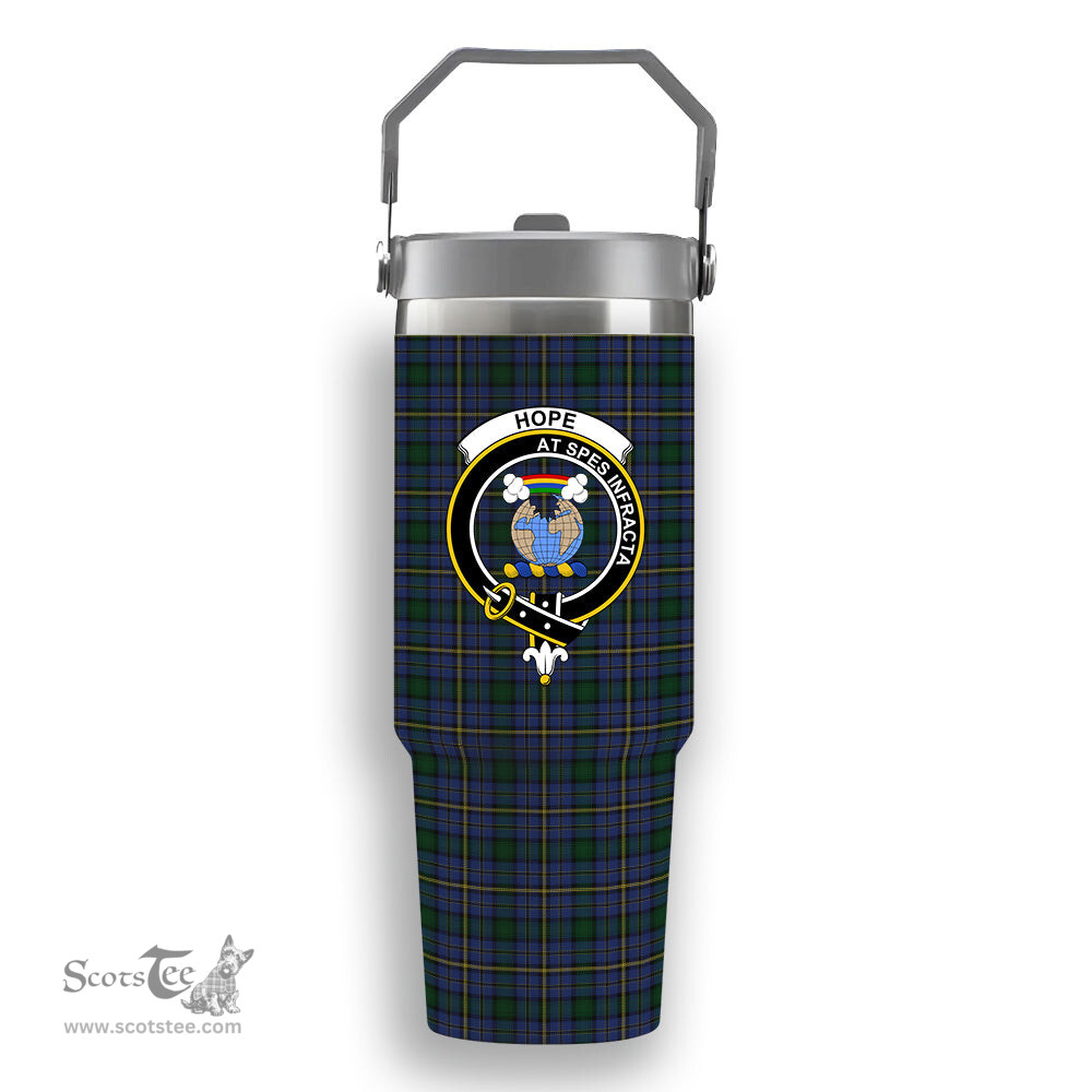 ScotsTee Shop Scottish Hope Vere 2 Crest Tartan Flip Straw Tumbler 20oz 30oz