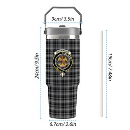 ScotsTee Shop Scottish Drummond Grey Clans Originaux Crest Tartan Flip Straw Tumbler 20oz 30oz