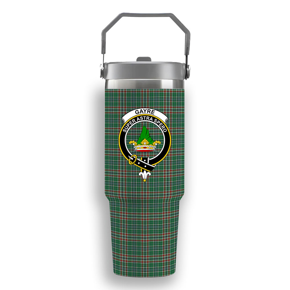 ScotsTee Shop Scottish Gayre Dress Ancient Crest Tartan Flip Straw Tumbler 20oz 30oz