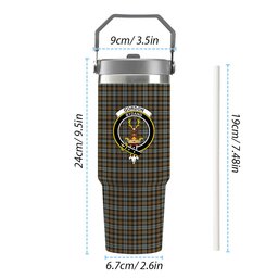 ScotsTee Shop Scottish Gordon Weathered Crest Tartan Flip Straw Tumbler 20oz 30oz