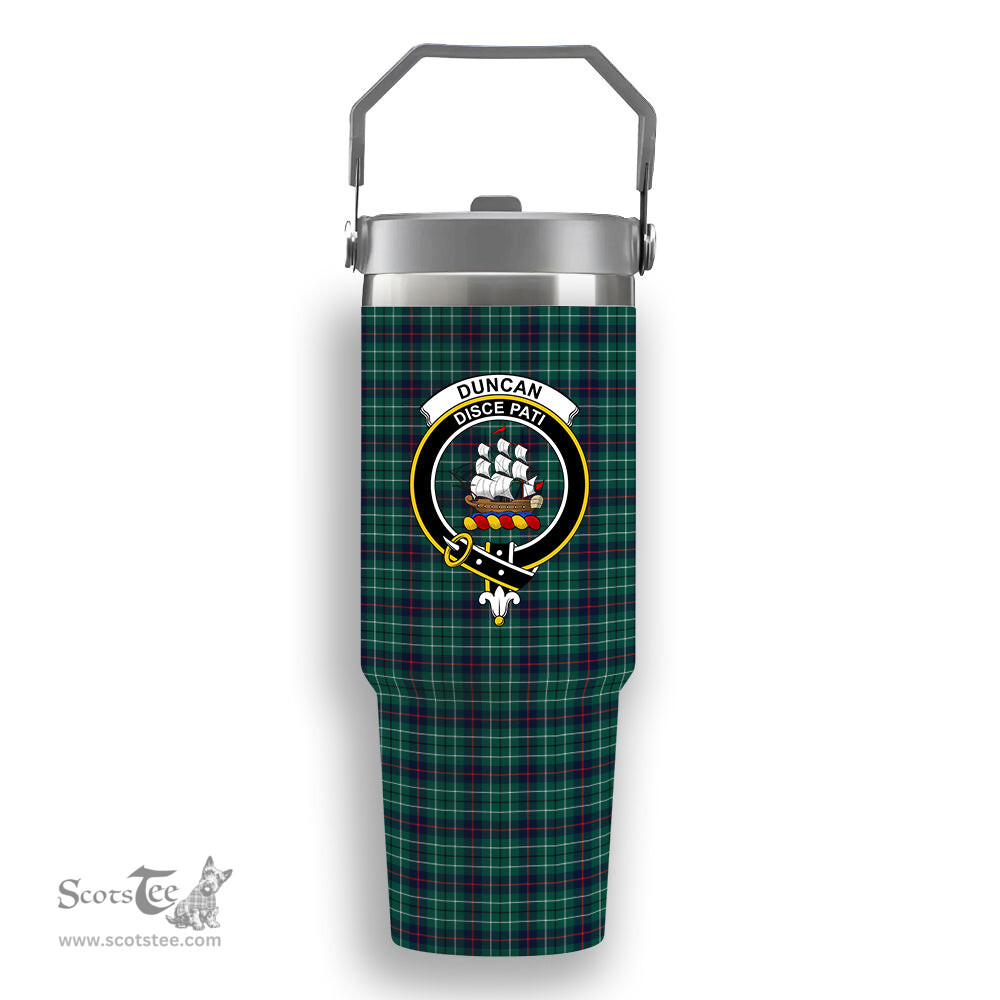 ScotsTee Shop Scottish Duncan Modern Clan Crest Tartan Flip Straw Tumbler 20oz 30oz