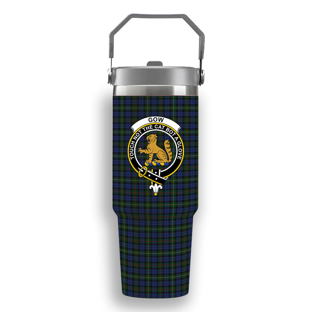 ScotsTee Shop Scottish Gow Hunting Crest Tartan Flip Straw Tumbler 20oz 30oz