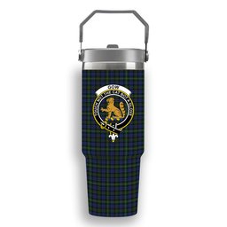ScotsTee Shop Scottish Gow Hunting Crest Tartan Flip Straw Tumbler 20oz 30oz